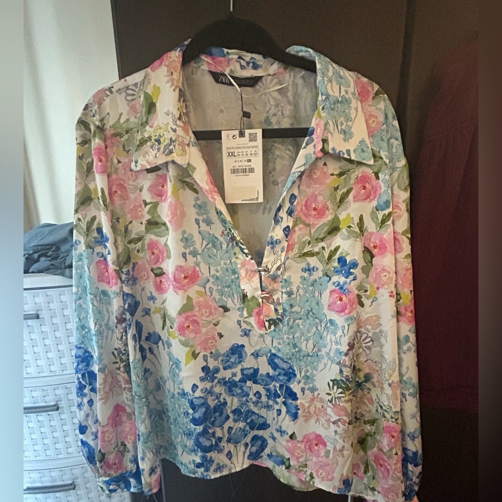 Zara Floral Blouse - Multicolor